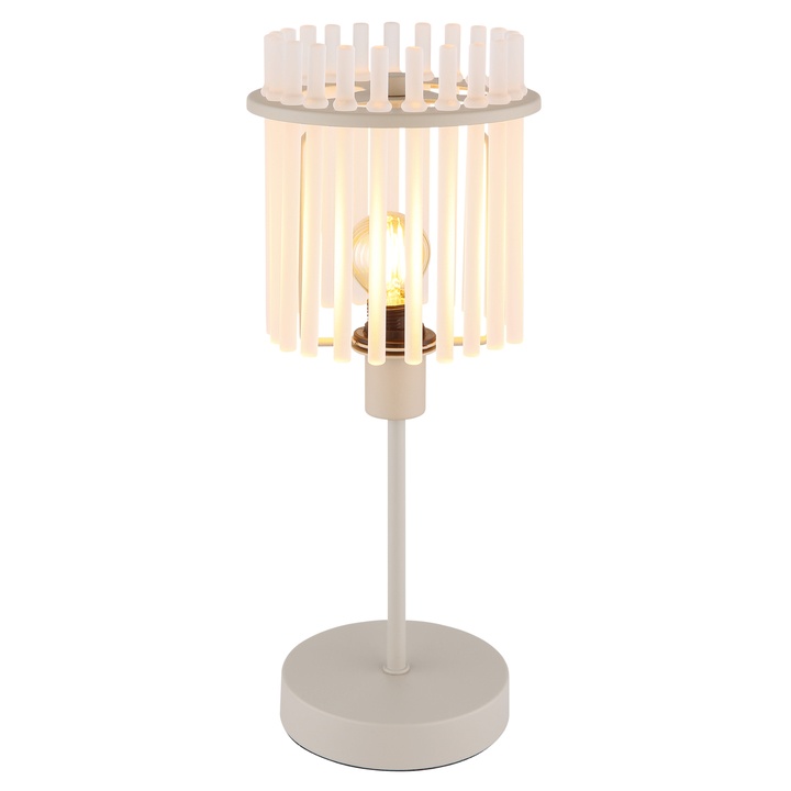 Stolní lampa GORLEY písková/průhledná 1