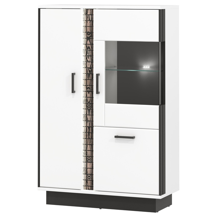 Vitrína GRACIA MR5 bílá/černá 1