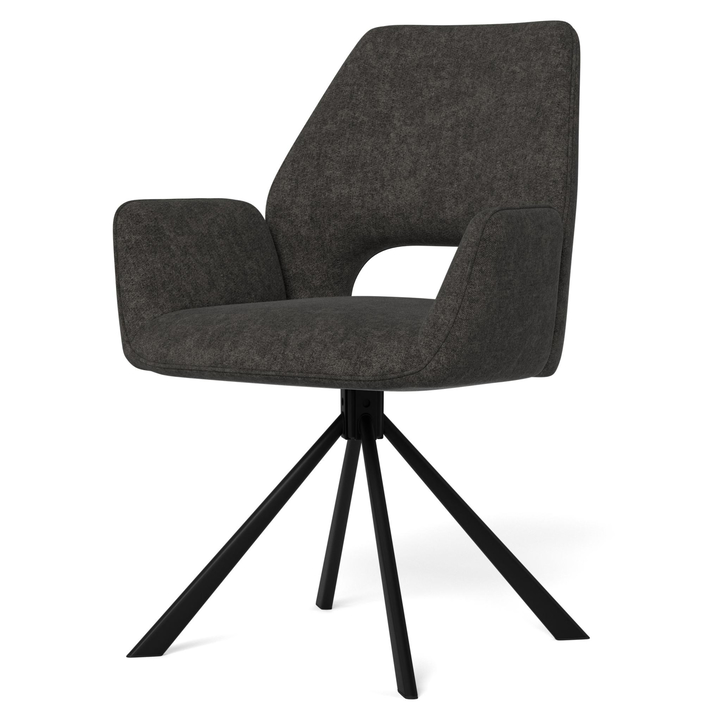 Sconto Jídelní židle  GRAHAM tmavě šedá/černá