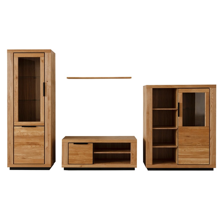 Sconto Obývací stěna GRENO I divoký dub/černá