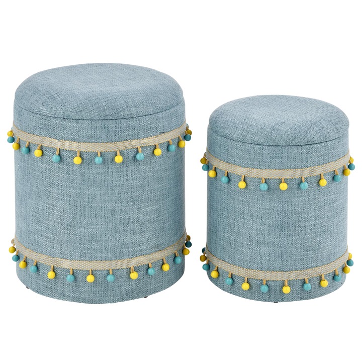 Sconto Set 2 ks taburetů GRODU světle modrá