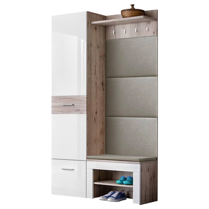 Sconto Předsíňová sestava  GUSTAVO 2 dub wellington/bílá