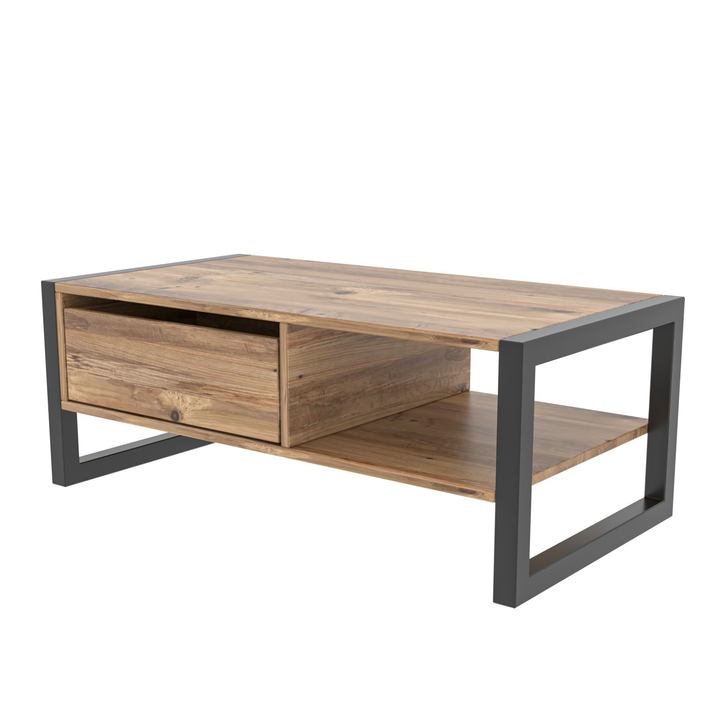 Sconto Konferenční stolek HALDIZEN borovice/černá