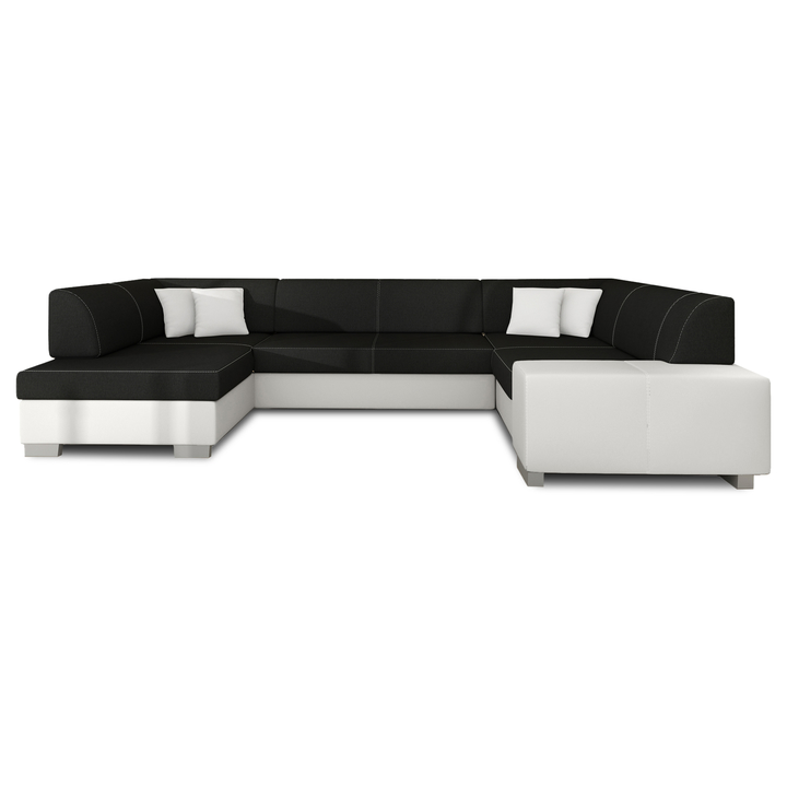 Sconto Sedací souprava HALINA levá, bílá/tmavě šedá