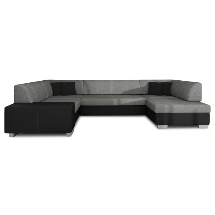 Sconto Sedací souprava HALINA pravá, tmavě šedá/černá