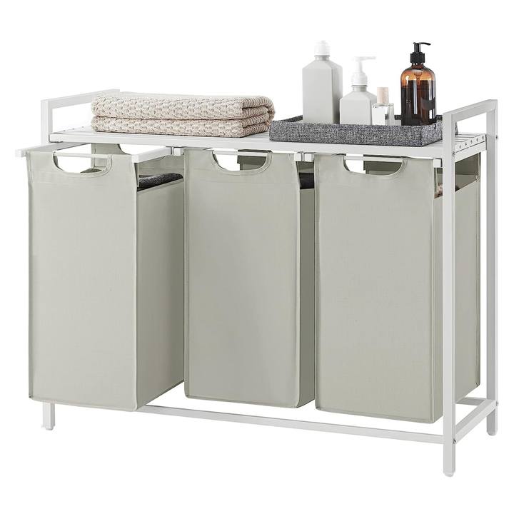 Sconto Koš na prádlo  HAMPER 5 šedá/bílá