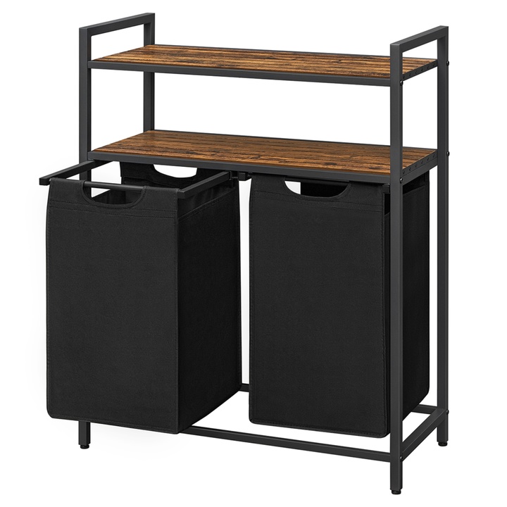 Koš na prádlo HAMPER 7 černá/hnědá 1