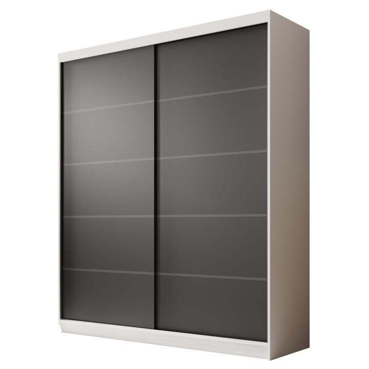 Sconto Šatní skříň HARITA bílá/černá