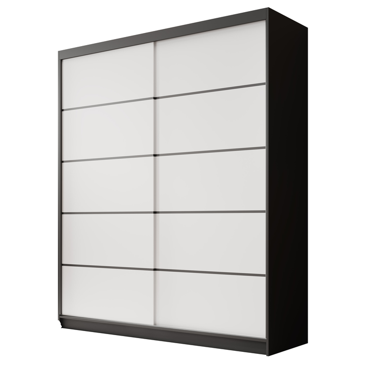 Sconto Šatní skříň HARITA černá/bílá