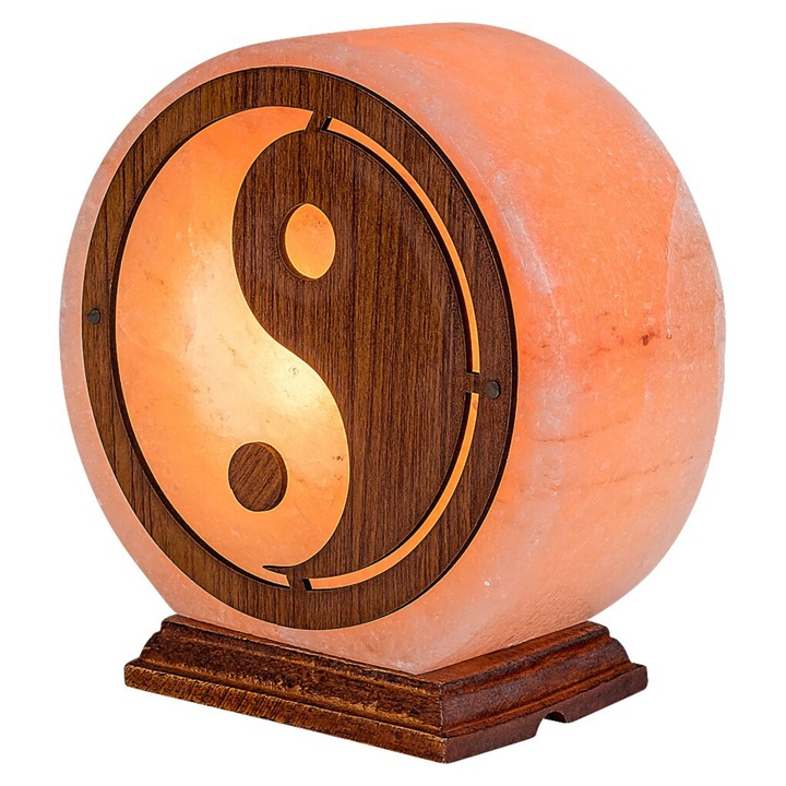 Solná lampa HARMIO oranžová/přírodní 1