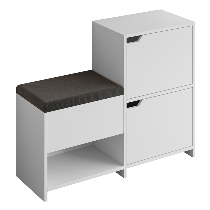 Botník s lavicí HAVEN bílá 1