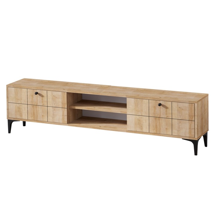 TV komoda HERA dub/černá 1