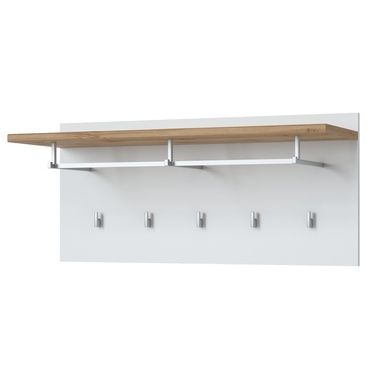 Sconto Předsíňový panel HERMINE dub wotan/bílá