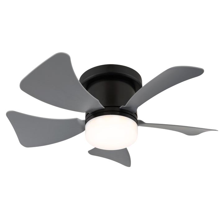 Sconto Stropní LED svítidlo s ventilátorem HINES šedá/černá