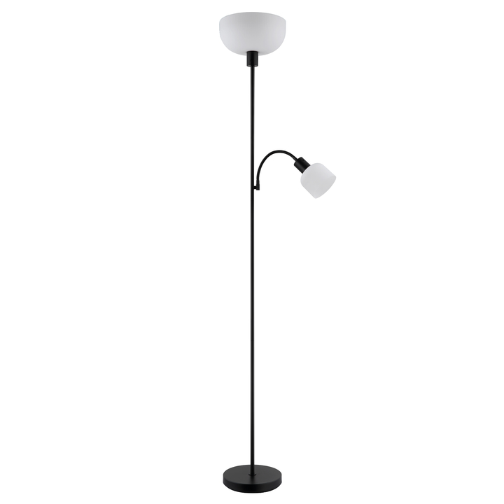 Stojací lampa HINTON černá/bílá 1