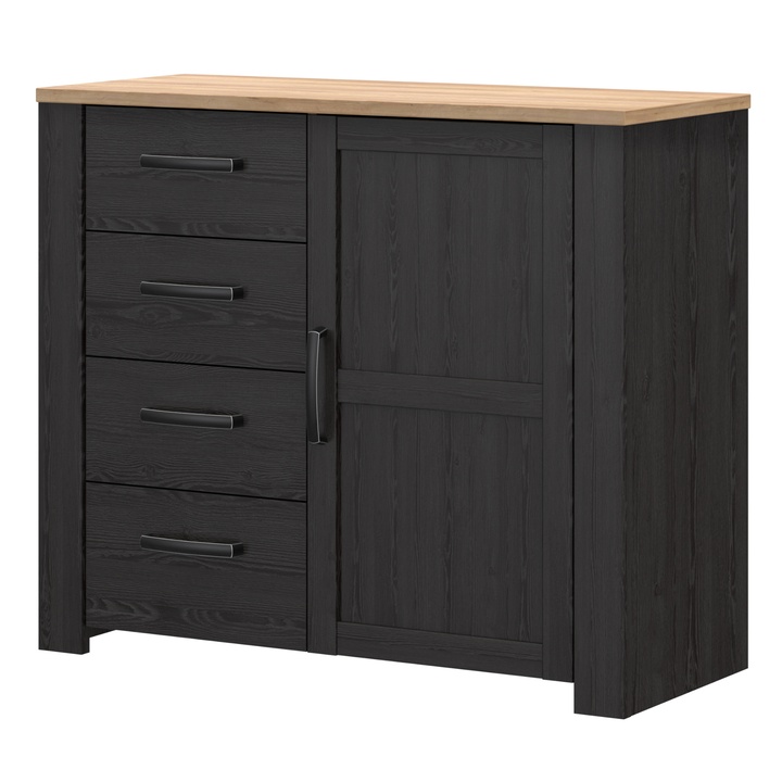 Komoda HOBLO dub riviera/dub cabezone, šířka 102 cm 1