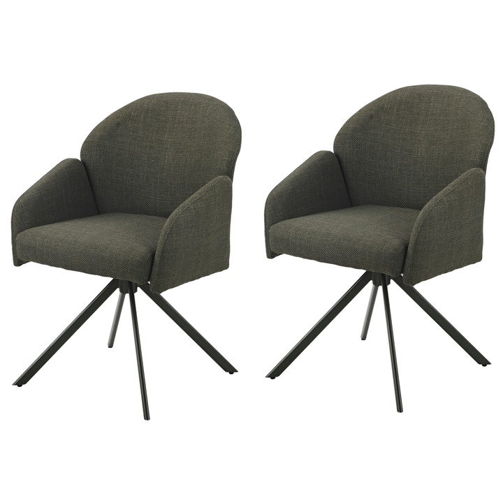 Sconto Židle HOLLY S olivová, set 2 ks