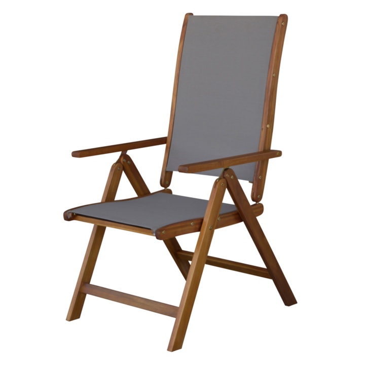 Sconto Zahradní židle HOLSTEIN teak/šedá