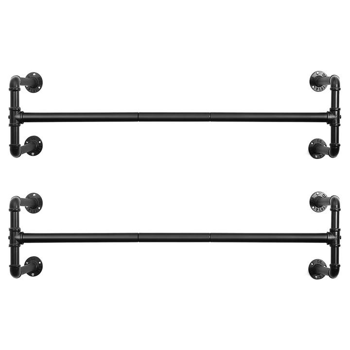 Sconto Trubkový věšák HSR64BK-02 černá, set 2 ks