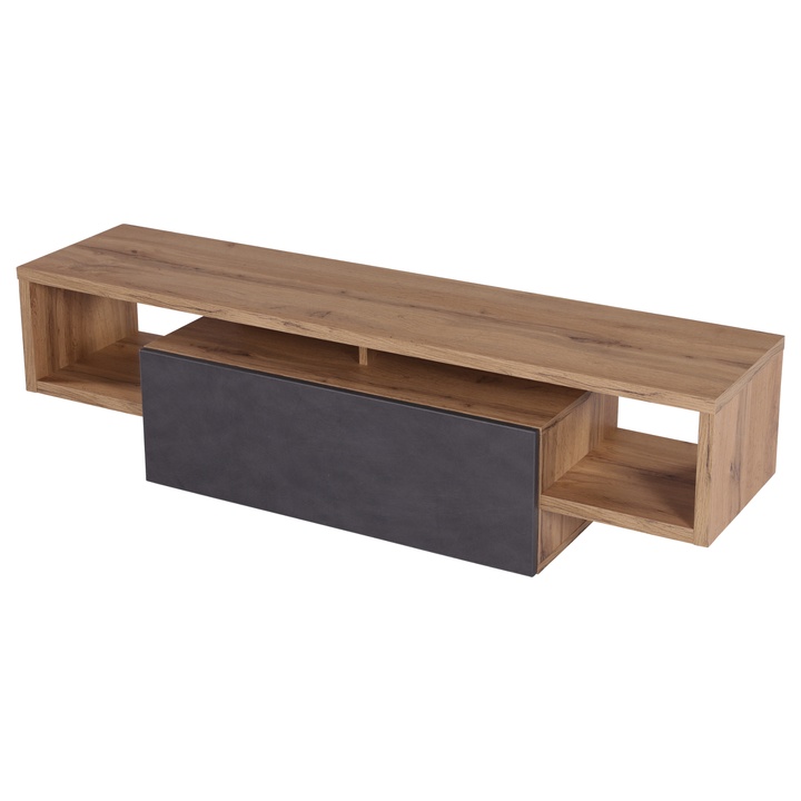 Sconto TV komoda HUBERTUS dub wotan/šedý beton