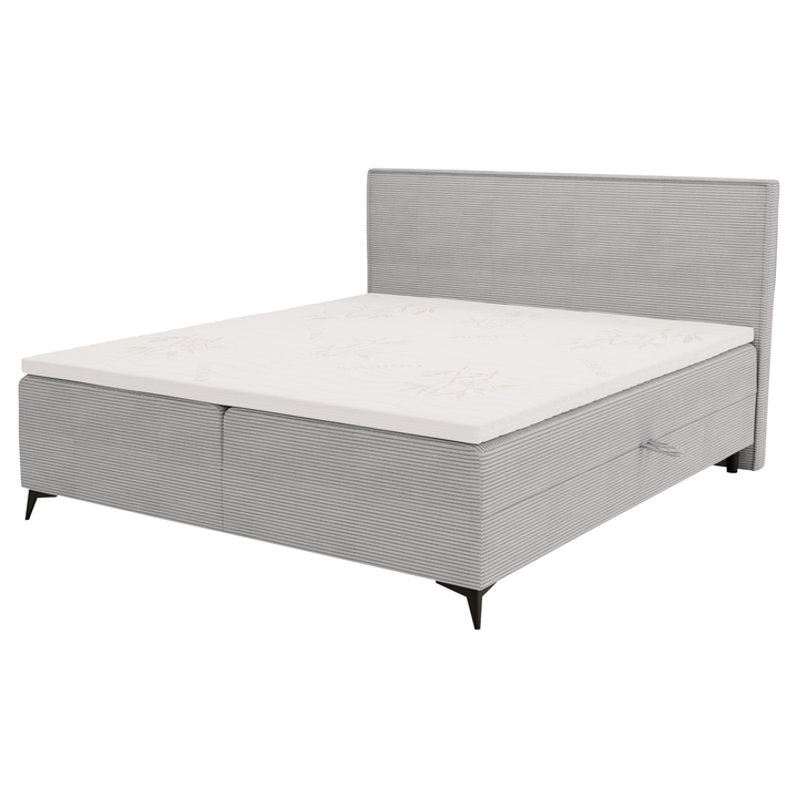 Sconto Postel s matrací a topperem HUGO šedá, 180x200 cm