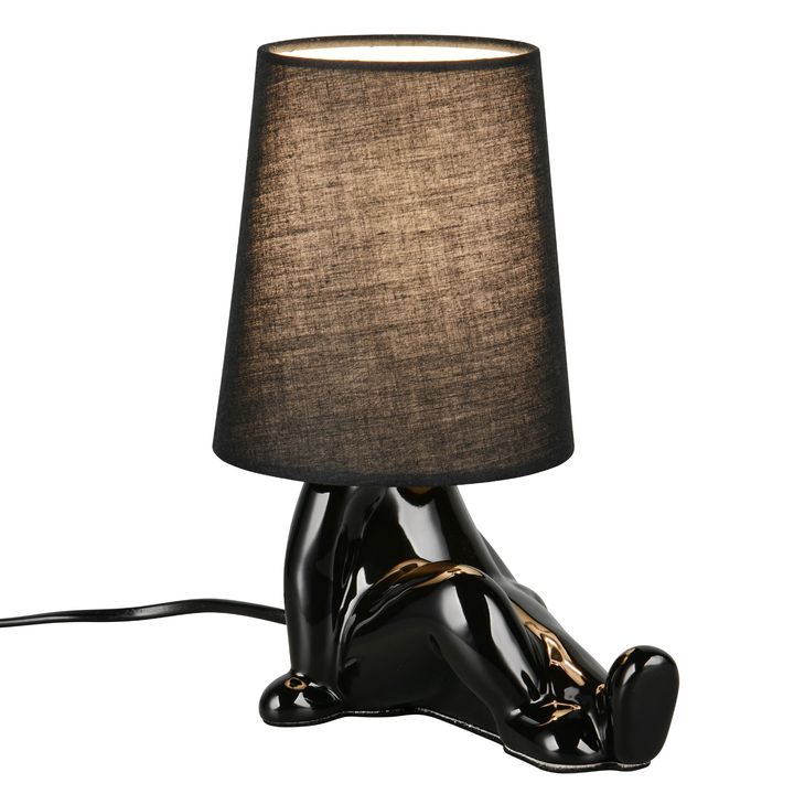 Sconto Stolní lampa HUMA černá