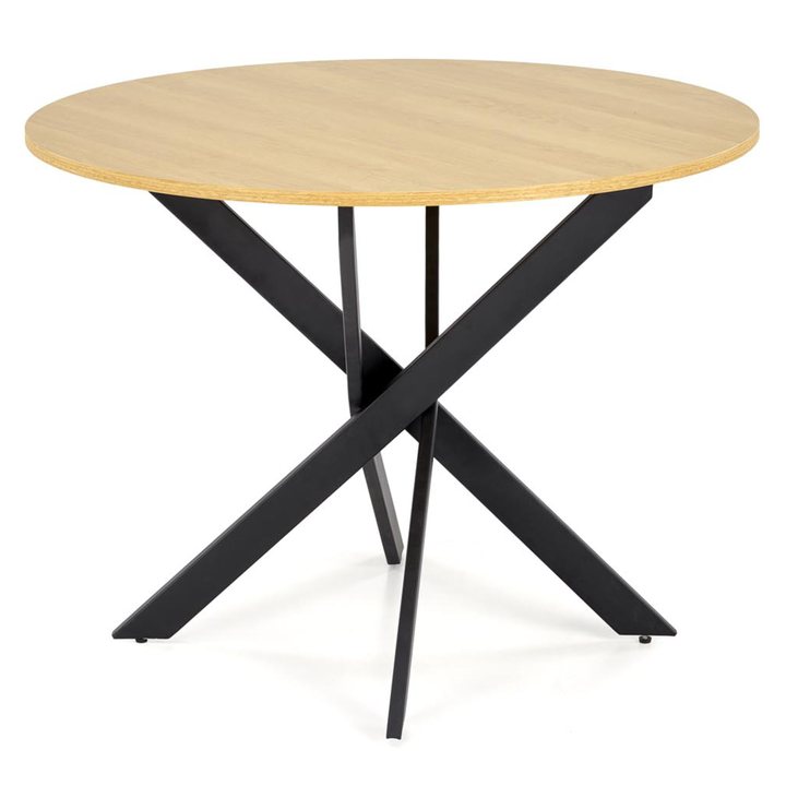 Jídelní stůl IDGOR zlatý dub/černá 1