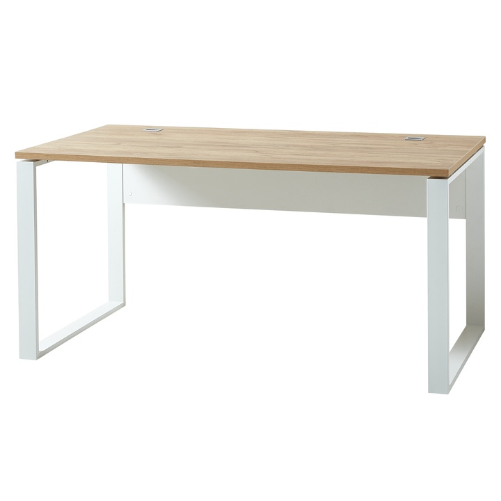 Sconto Psací stůl ILON bílá/dub navarra, šířka 158 cm