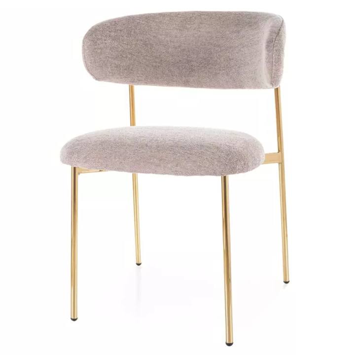 Sconto Jídelní židle ILTUN 3 tmavě béžová/zlatá