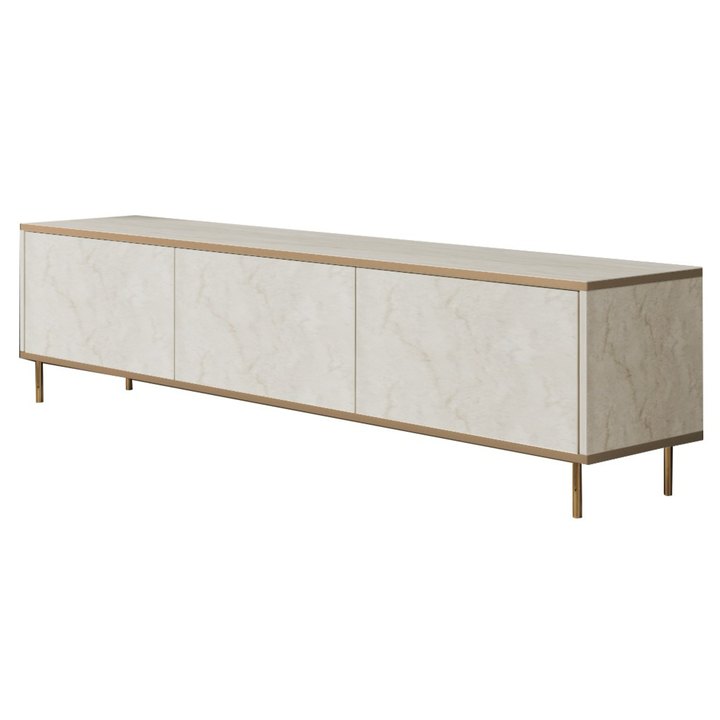 TV komoda IMAJ 1 travertin/zlatá 1