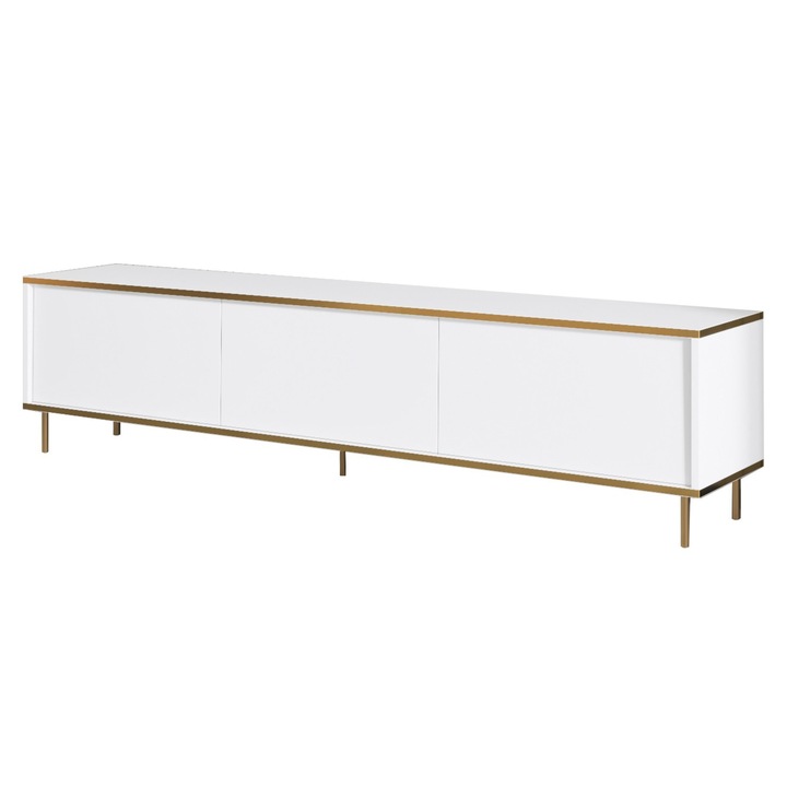 TV komoda IMAJ 1 bílá/zlatá 1