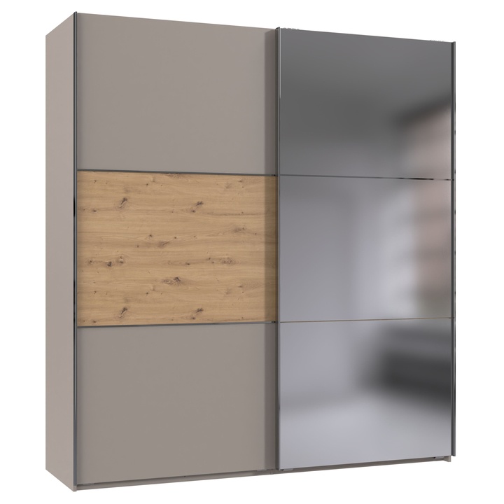 Šatní skříň INADINA A 056 šedá/dub artisan 1