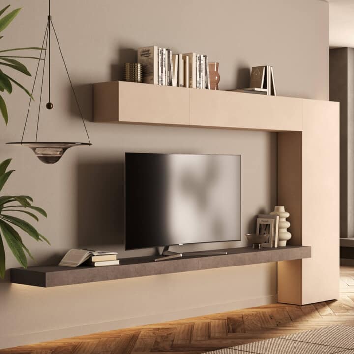 Obývací stěna INFINITY C201 bronzová/kašmírová 1