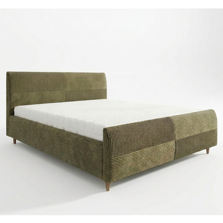 Postel s roštem INZA olivová, 160x200 cm 1