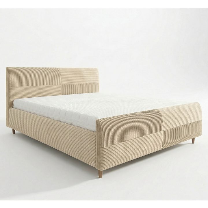 Postel s roštem INZA béžová, 140x200 cm 1