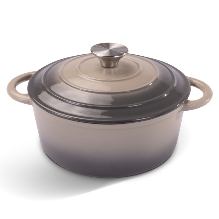 Sconto Litinový hrnec IRON béžovo-šedá, průměr 22 cm