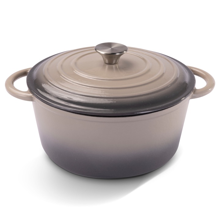 Sconto Litinový hrnec IRON béžovo-šedá, průměr 26 cm