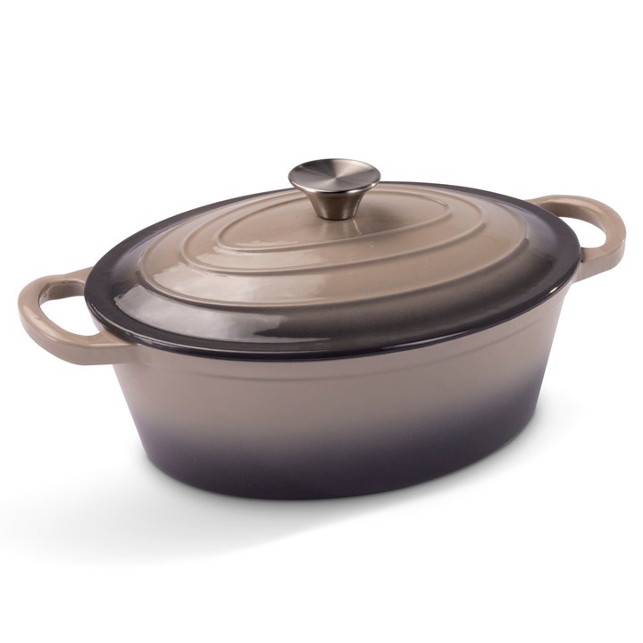 Sconto Litinový pekáč IRON béžovo-šedá, 28x22 cm