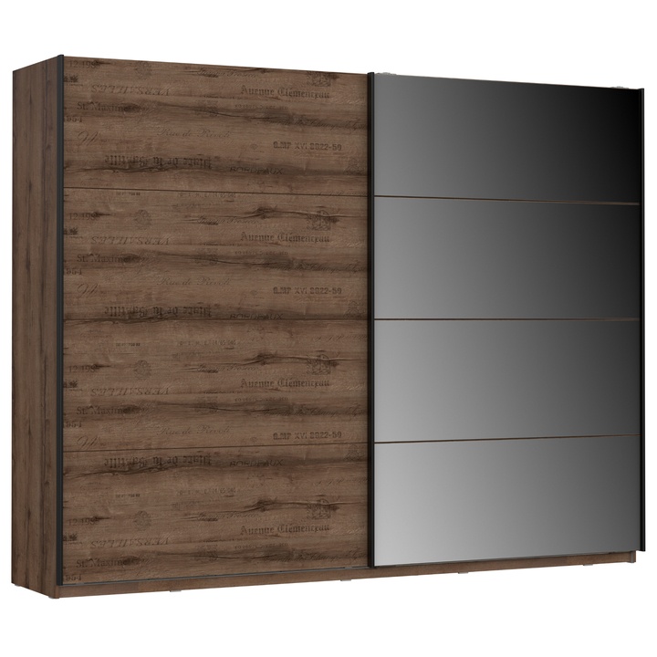 Šatní skříň JACKY ušlechtilý dub/černý dub 1