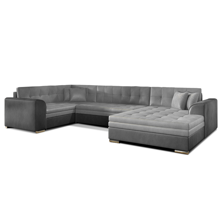 Sconto Sedací souprava JAVIER I pravá, světle šedá/tmavě šedá