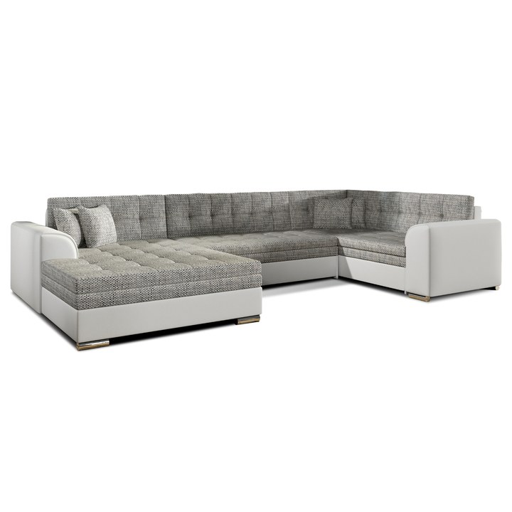 Sconto Sedací souprava JAVIER levá, šedá/bílá