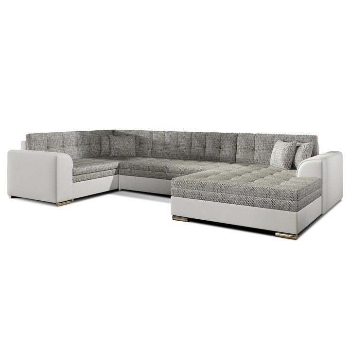 Sconto Sedací souprava JAVIER pravá, šedá/bílá