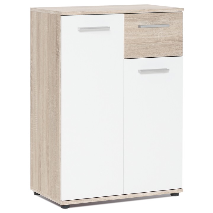 Sconto Komoda JAYLA 1 dub sonoma/bílá