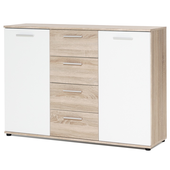 Sconto Komoda JAYLA 2 dub sonoma/bílá