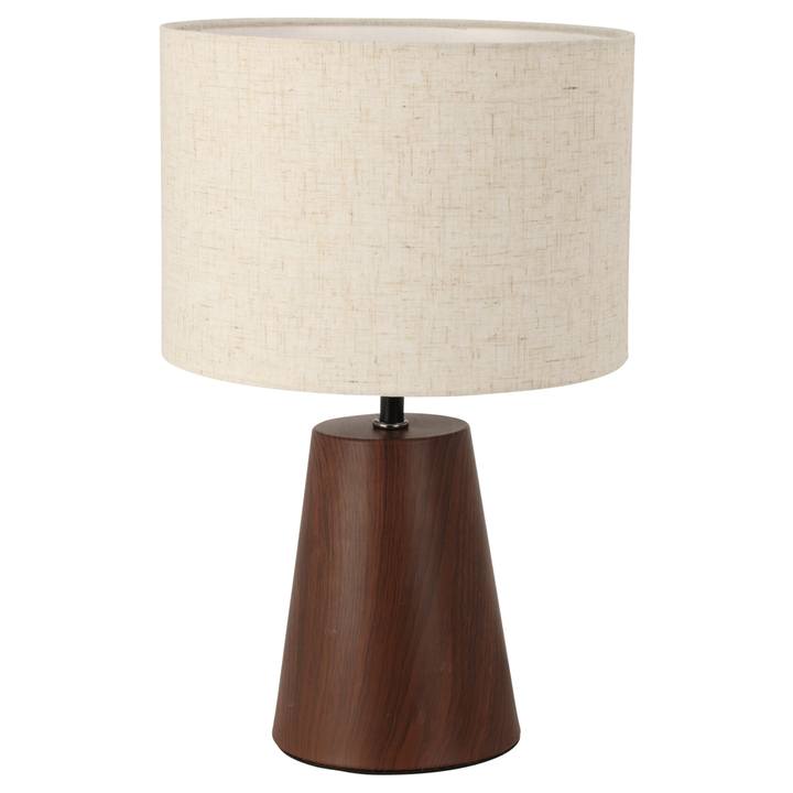 Sconto Stolní lampa JILL písková/tmavě hnědá
