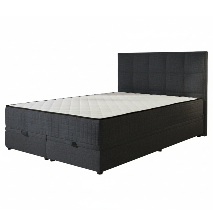 Sconto Postel s matrací JIMENEZ antracitová, 140x200 cm