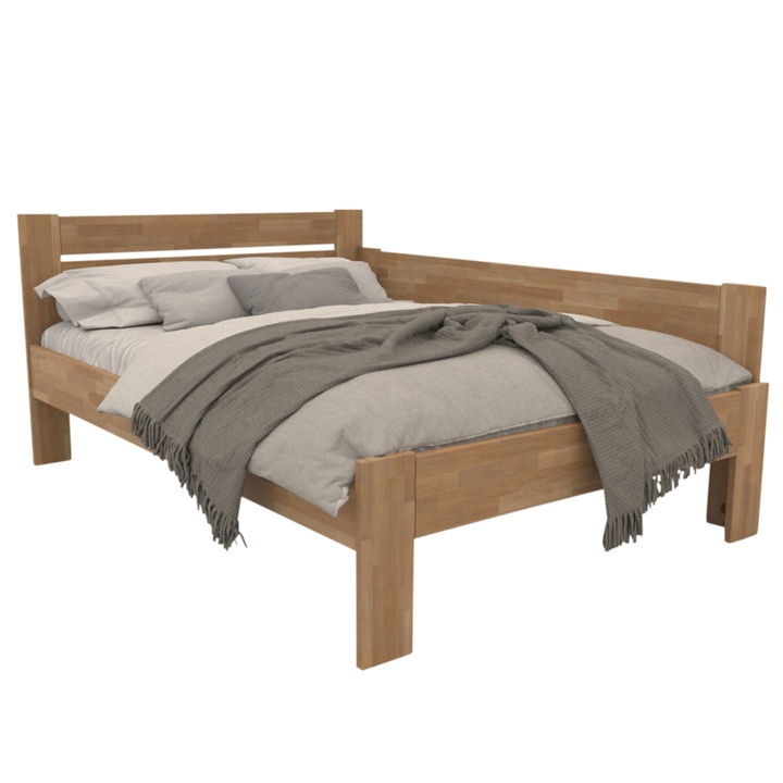 Rohová postel JOHANA pravá, buk/přírodní, 120x200 cm 1