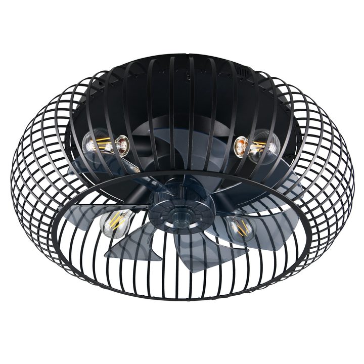 Stropní svítidlo s ventilátorem JOHANNA černá 1