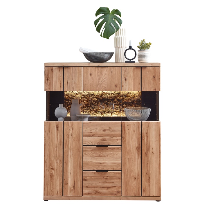 Sconto Vitrína JOLANTA divoký dub/antracitová