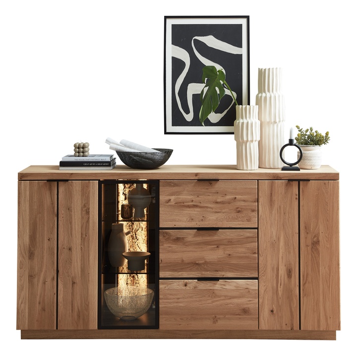 Sconto Komoda JOLANTA divoký dub/antracitová